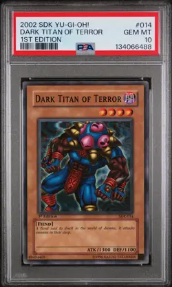 2002 YU-GI-OH! STARTER DECK: KAIBA 1ST ED #014 DARK TITAN OF TERROR PSA 10 - Image 1