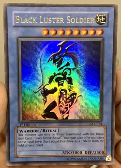 Yugioh Vintage 2004 Black Luster Soldier SYE-024 Ultra Rare 1st Ed LP w/Tracking - Image 1