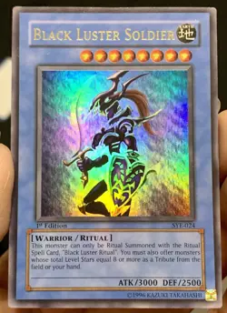 Yugioh Vintage 2004 Black Luster Soldier SYE-024 Ultra Rare 1st Ed LP w/Tracking - Image 2