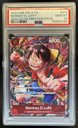 2024 One Piece Monkey D Luffy Celebration Pack #P-012 PSA 10 GEM MINT GEM MINT - Image 1