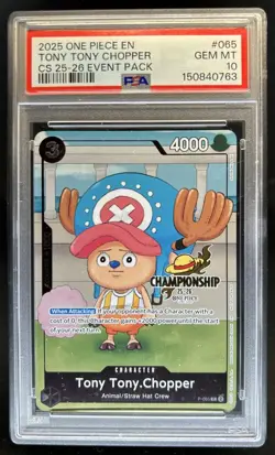 2024 One Piece Event Pack Vol.5 Tony Chopper Promo #P-065 PSA 10 GEM MINT - Image 1