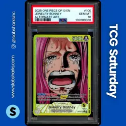 2025 ONE PIECE CARRYING HIS WILL #OP13-100 JEWELRY BONNEY LEADER ALT ART PSA 10 - Image 1