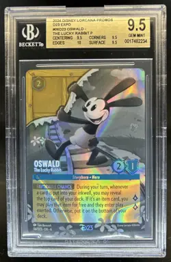 2024 Disney Lorcana Azurite Sea Oswald - The Lucky Rabbit Promos #06/D23 BGS 9.5 - Image 1