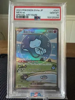 Mew 347/190 SAR Shiny Treasure EX Japanese Pokemon Card PSA 10 - Image 1