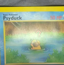 Vtg WOTC Black Star Promotional Pokemon Card #20: "Question Mark" Psyduck (2000) - Image 3