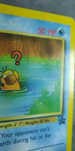 Vtg WOTC Black Star Promotional Pokemon Card #20: "Question Mark" Psyduck (2000) - Image 4