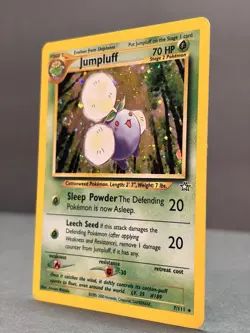 Jumpluff 7/111 Holo Rare Neo Genesis Pokemon Card Unlimited LP - SWIRL - Image 3