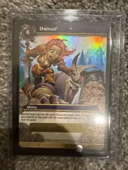 World of Warcraft TCG Owned! Unscratched Card (Flag of Ownership Toy) - Image 1