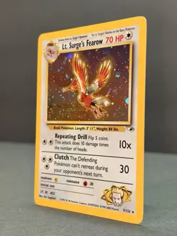 Lt. Surge’s Fearow 7/132 Holo Rare Gym Heroes Pokemon Card Unlimited NM - Image 3