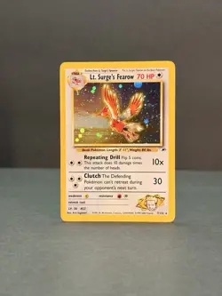 Lt. Surge’s Fearow 7/132 Holo Rare Gym Heroes Pokemon Card Unlimited NM - Image 4