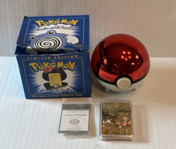 1999 Pokemon Poliwhirl Limited Edition 23k Gold Plt Trading Card Pokeball Blue - Image 1