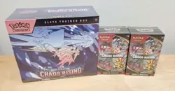 Pokemon Card Chaos Rising ETB X1 and X2 Booster Bundles - Image 1