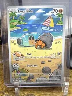 Pokemon TCG Dwebbble Illustration Rare Card 129/086 Black Bolt Series NM - Image 1