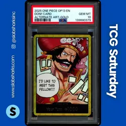 2025 ONE PIECE CARRYING ON HIS WILL GOLD DON!! CARD GOL.D.ROGER ALT ART PSA 10 - Image 1