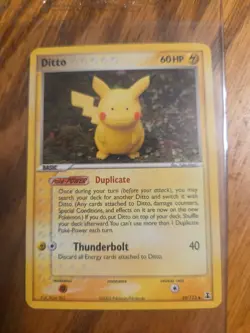 Ditto Pikachu 39/113 Non Holo Delta Species Pokemon Card - Image 1