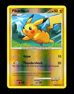 2009 Pokemon PIKACHU Supreme Victors Set REVERSE HOLO Foil Platinum Card 120/147 - Image 1