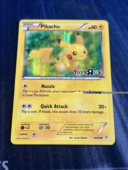 Pokemon Pikachu Toys R Us Promo Holo Stamped Card 26/83 Evolutions - Image 1