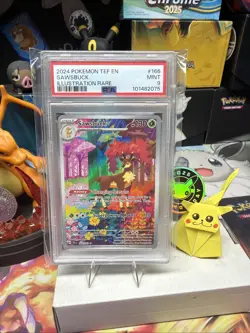 Pokemon TCG Sawsbuck Card Temporal Forces 166/162 PSA 9 Mint Illustration Rare - Image 1