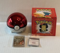 Vintage Pokemon Charizard Limited Edition 23k Gold Plated Trading Card Pokeball - Image 1