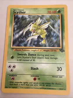 Scyther Jungle 26/64 Unlimited Edition Non-Holo Card Vintage 1999 - Image 1