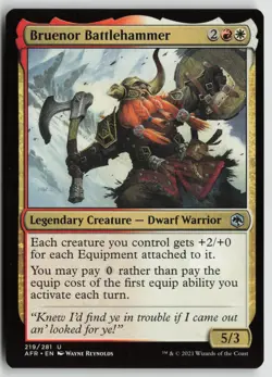 Bruenor Battlehammer LP 219 Adventures in the Forgotten Realms MTG - Image 1