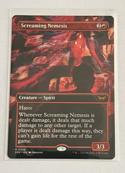 MTG Screaming Nemesis - Borderless - Duskmourn - #348 - Image 1