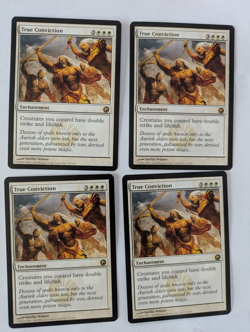 4 True Conviction Scars of Mirrodin MTG NM Free shipping with tracking - Image 1