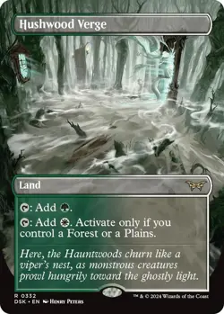 Hushwood Verge (Borderless) - Duskmourn House of Horror (DSK) NM MTG - Image 1
