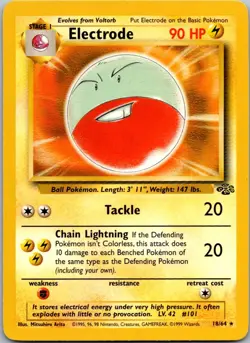 Electrode 18/64 Rare Jungle Pokemon Lightly Played - Image 1