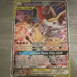 Charizard & Braixen GX TAG TEAM Promo SM230 Holo Pokemon Card Jumbo - Image 1