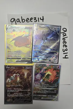 *BUNDLE* Pokemon 4-Card Lot: Charizard V/VSTAR Glaceon VSTAR /Entei V - Image 1