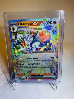 Pokemon TCG Cinderace EX Stellar Crown Double Rare Holo Card 028/142 S&V NM ✨🔥 - Image 1