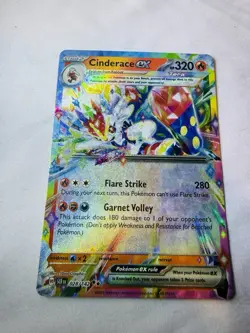 Pokemon TCG Cinderace EX Stellar Crown Double Rare Holo Card 028/142 S&V NM ✨🔥 - Image 2