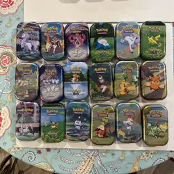 Empty Collectors Pokemon Mini Tins , Lot Of 37. - Image 2