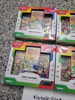 Lot of (4) Pokemon TCG First Partner Illustration Booster Packs SEALED/NEW - Image 3