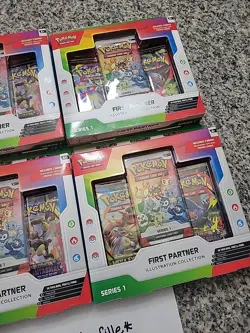 Lot of (4) Pokemon TCG First Partner Illustration Booster Packs SEALED/NEW - Image 4