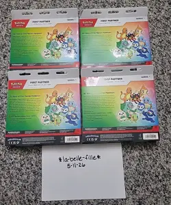 Lot of (4) Pokemon TCG First Partner Illustration Booster Packs SEALED/NEW - Image 5