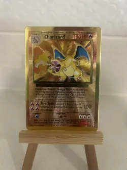 Charizard Metal Gold Card UPC Pokemon 25th Anniversary Celebrations 4/102 2021 - Image 1