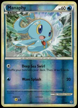 Pokemon Manaphy Holo Rare Unleashed 3/95 HP Reverse Holo - Image 1