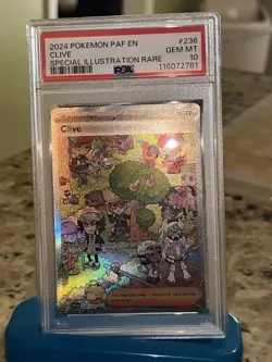 Pokemon TCG Clive 236/091 Paldean Fates Special Illustration Rare PSA 10 - Image 1