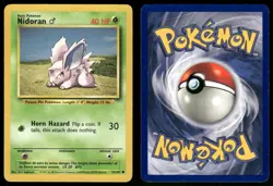 NIDORAN M 55/102 COMMON BASE SET UNLIMITED POKEMON NM - Image 1