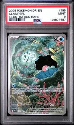 Clamperl 195/182 Illustration Rare MINT PSA 9. Pokemon S&V Destined Rivals - Image 1