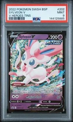 Sylveon V SWSH202 MINT PSA 9. Pokemon SW&SH Black Star Promos - Image 1