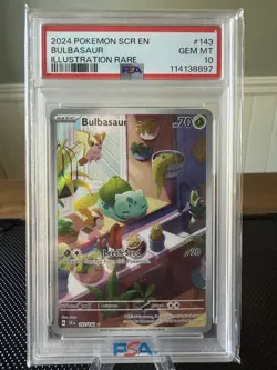 Pokemon 2024 SV Stellar Crown Bulbasaur #143/142 PSA 10 - Image 1