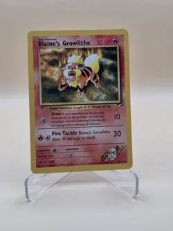 Pokemon TCG Blaine's Growlithe Gym Heroes 35/132, Unlimited Uncommon Card - Image 1