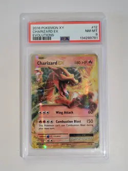 PSA 8 2016 Pokemon XY Charizard EX Evolutions #12 - Image 1