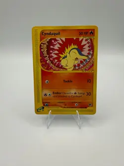 Pokemon Cyndaquil 105/165 Expedition Base Set Common 2002 WOTC Vintage LP - Image 1