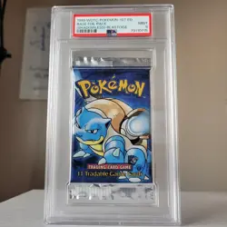 1999 Pokemon 1st Edition Shadowless Base Set Booster Pack - Blastoise - PSA9 - Image 1