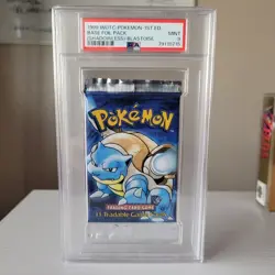 1999 Pokemon 1st Edition Shadowless Base Set Booster Pack - Blastoise - PSA9 - Image 3