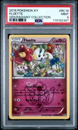 2016 POKEMON XY GENERATIONS RADIANT COLLECTION #RC18 FLOETTE PSA 9 - Image 1